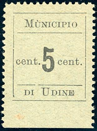 UDINE 1918 - 5 cent. accento sulla ... 