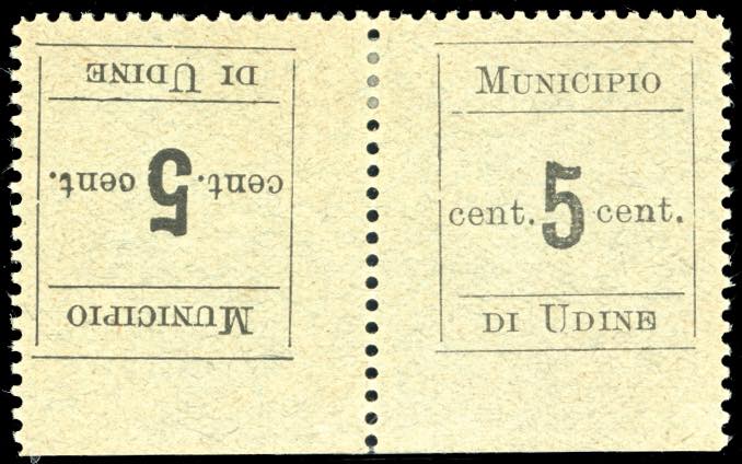 UDINE 1918 - 5 cent. verde oliva, ... 