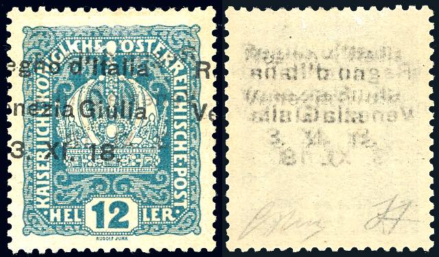 VENEZIA GIULIA 1918 - 12 h. verde ... 