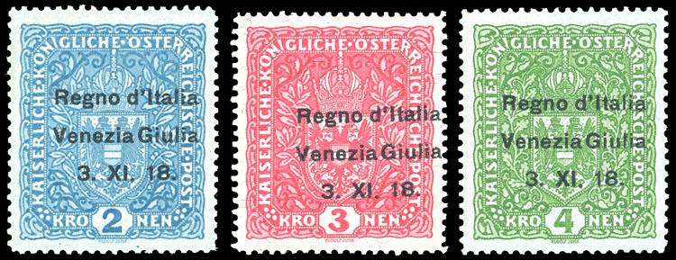 VENEZIA GIULIA 1918 - 2 k., 3 k. e ... 