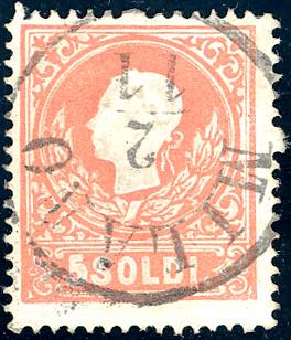 1858 - 5 soldi rosso, I tipo (25), ... 