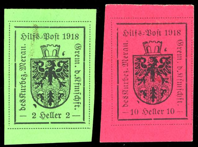 MERANO 1918 - 2 h. verde chiaro e ... 