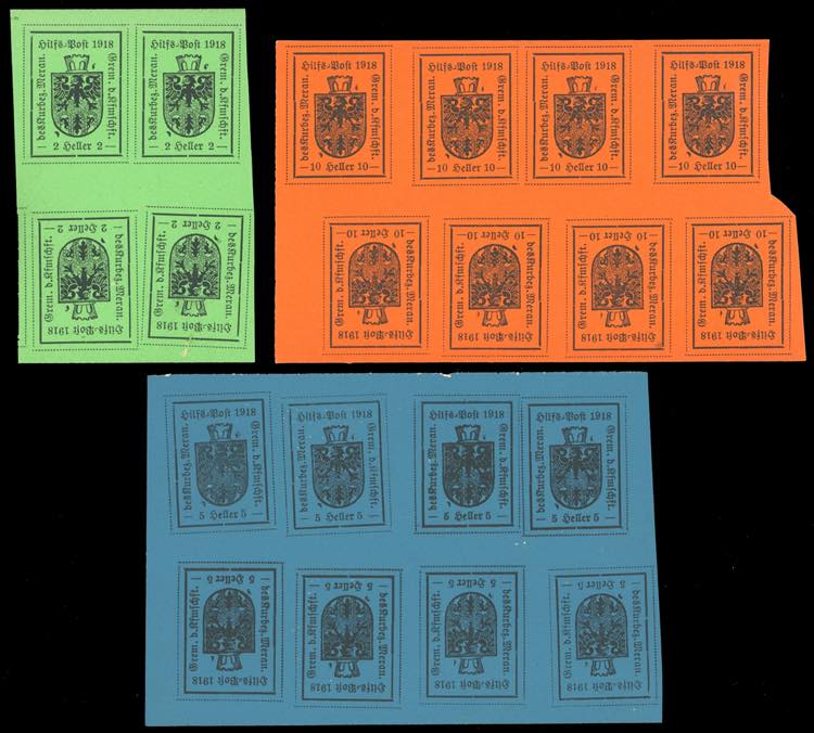 MERANO 1918 - 2 h. verde giallo, I ... 