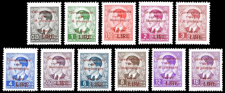 MONTENEGRO 1942 - Soprastampati in ... 