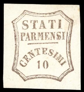 1859 - 10 cent. bruno grigiastro ... 