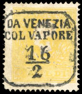 1858 - 2 soldi giallo, I tipo, ... 