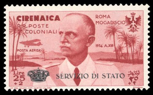 SERVIZIO AEREO 1934 - 25 + 2 lire ... 