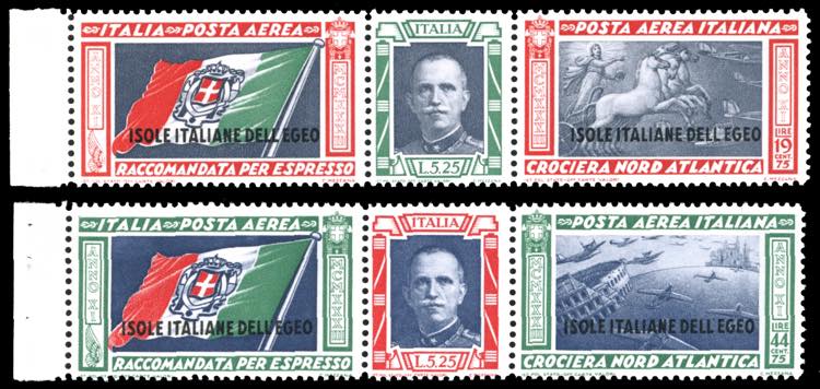 POSTA AEREA 1933 - Trittici, serie ... 