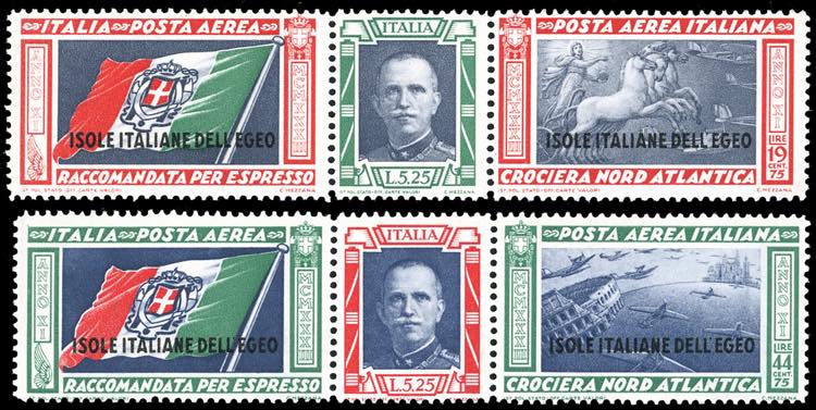 POSTA AEREA 1933 - Trittici, serie ... 