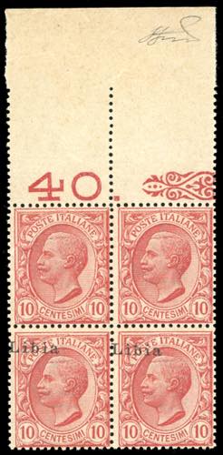 1912 - 10 cent. soprastampato (4), ... 