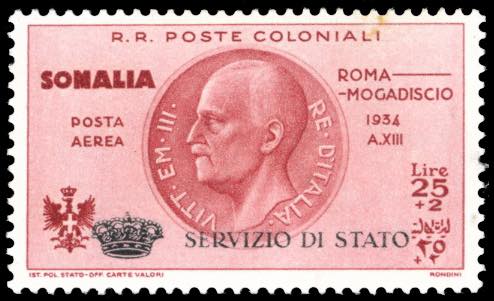 SERVIZIO AEREO 1934 - 25 + 2 lire ... 