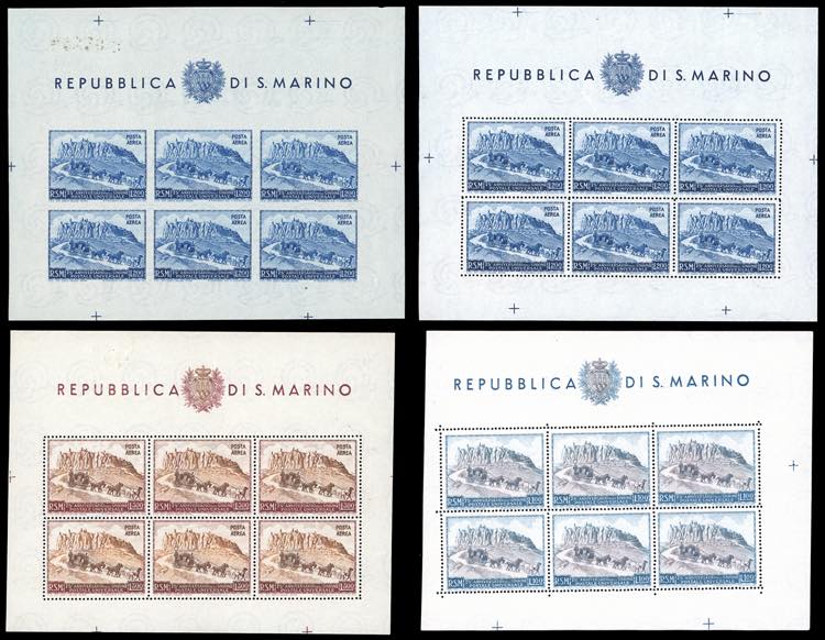 1949/51 - UPU, i quattro foglietti ... 