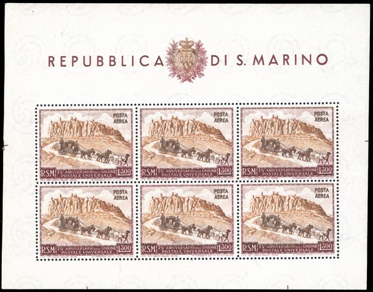 1951 - 300 lire UPU, foglietto ... 
