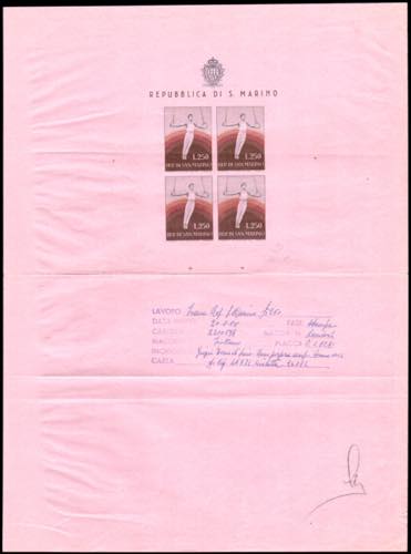 1955 - 250 lire Ginnasta, ... 