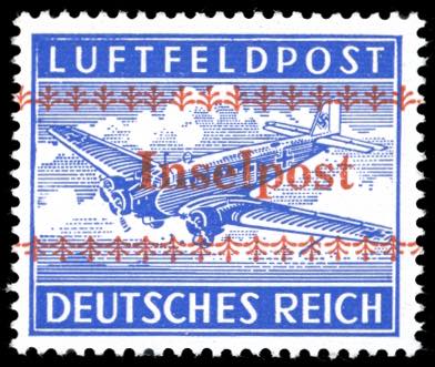 GERMANIA INSELPOST 1944 - Azzurro ... 