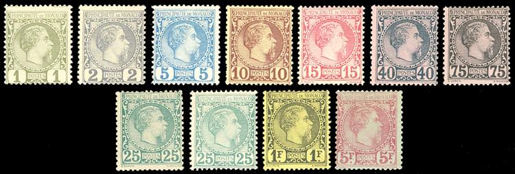 MONACO 1865 - Carlo III, serie ... 