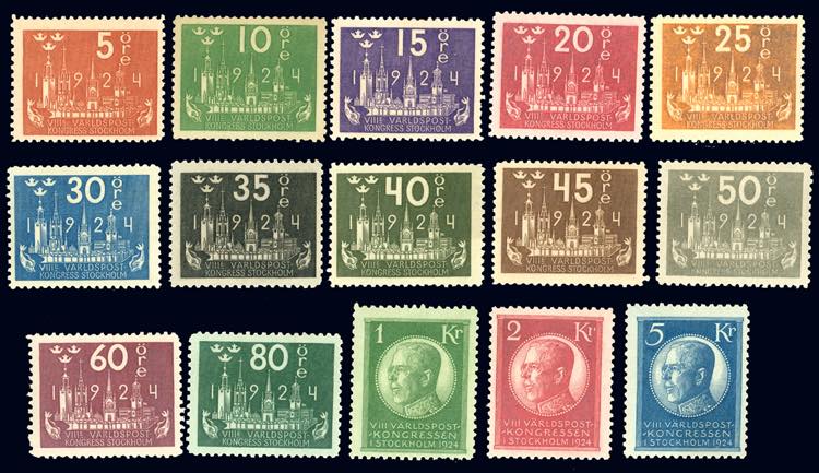 SVEZIA 1924 - Congresso UPU, serie ... 