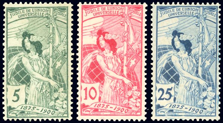 SVIZZERA 1900 - UPU, incisione ... 