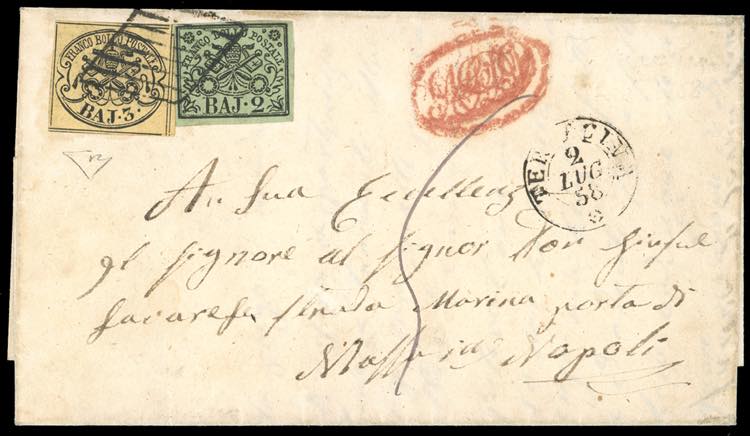 1858 - 3 baj giallo paglia, ... 