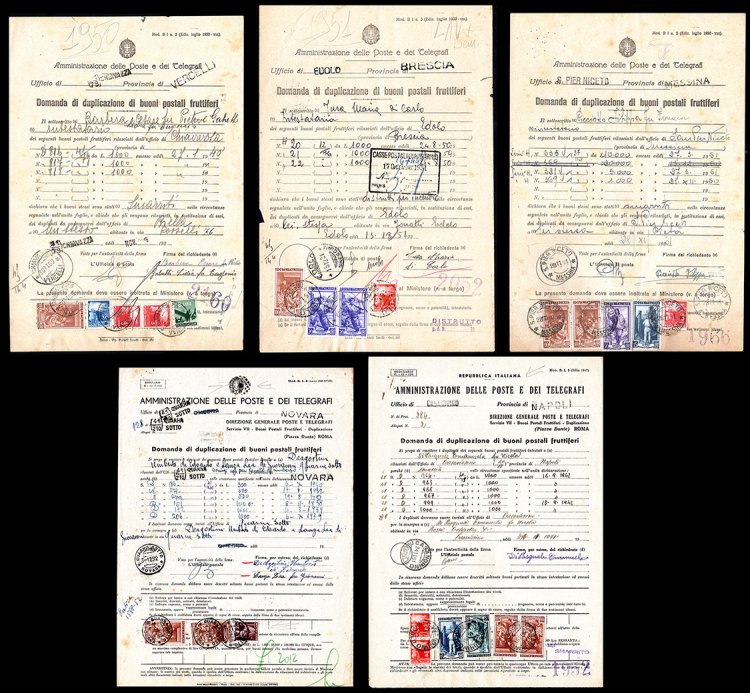 REPUBBLICA ITALIANA 1950 - Cinque ... 