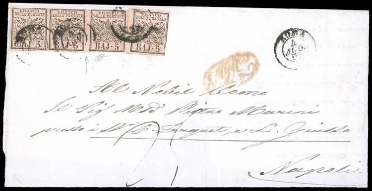 1853 - 5 baj rosa chiaro, singolo ... 