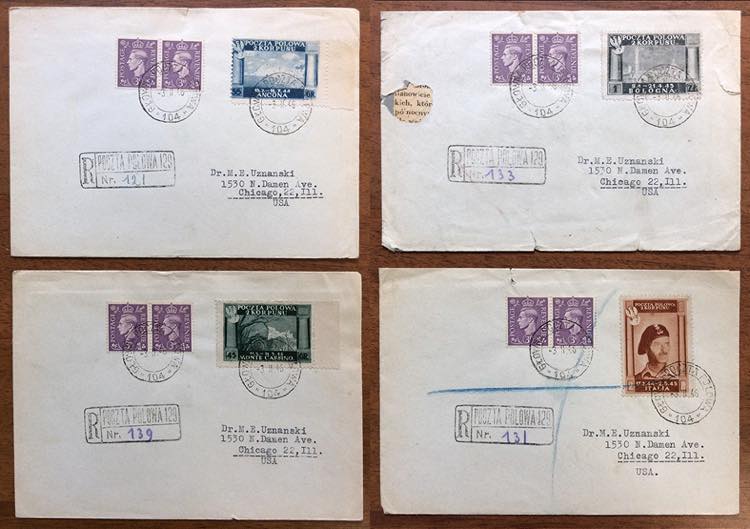 CORPO POLACCO 1946 - Quattro buste ... 