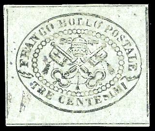 1867 - 3 cent. grigio (15), nuovo, ... 