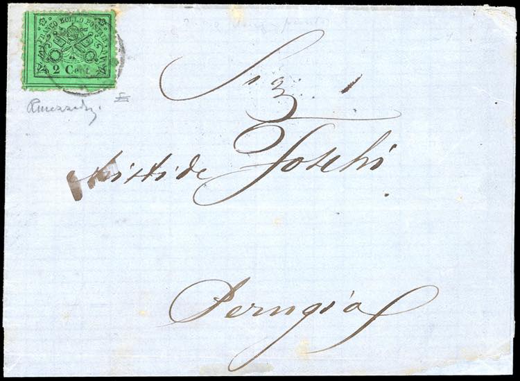 1869 - 2 cent. verde chiaro, senza ... 