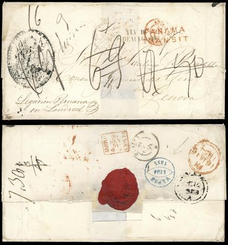 INCOMING MAIL PERU 1853 - Lettera ... 