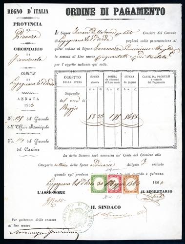 1863 - 5 cent. verde giallastro, ... 