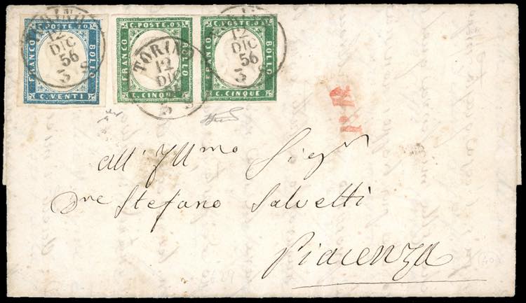 1856 - 5 cent. verde smeraldo ... 
