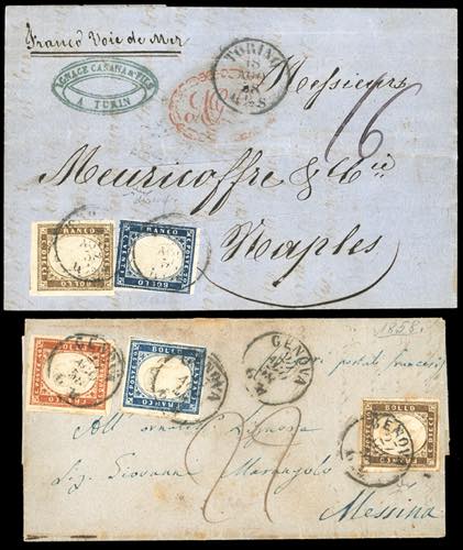 1858 - 10 cent. terra dombra ... 