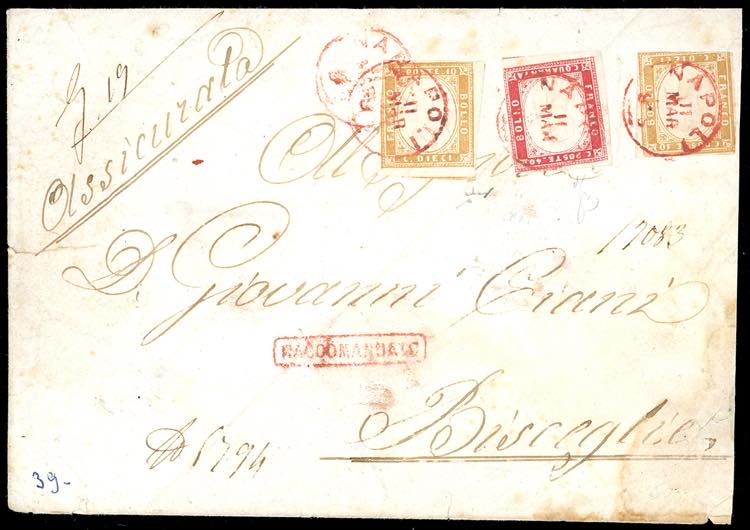 1863 - 10 cent. bistro, due ... 