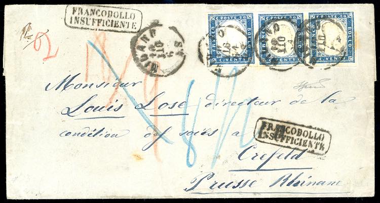 1861 - 20 cent. celeste (15Da), ... 