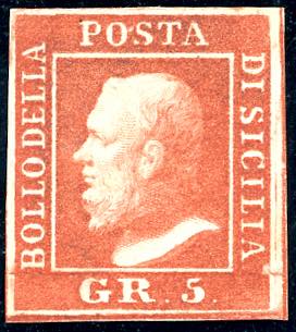 1859 - 5 grana vermiglio vivo, II ... 