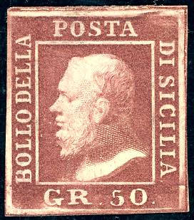 1859 - 50 grana lacca bruno, pos. ... 