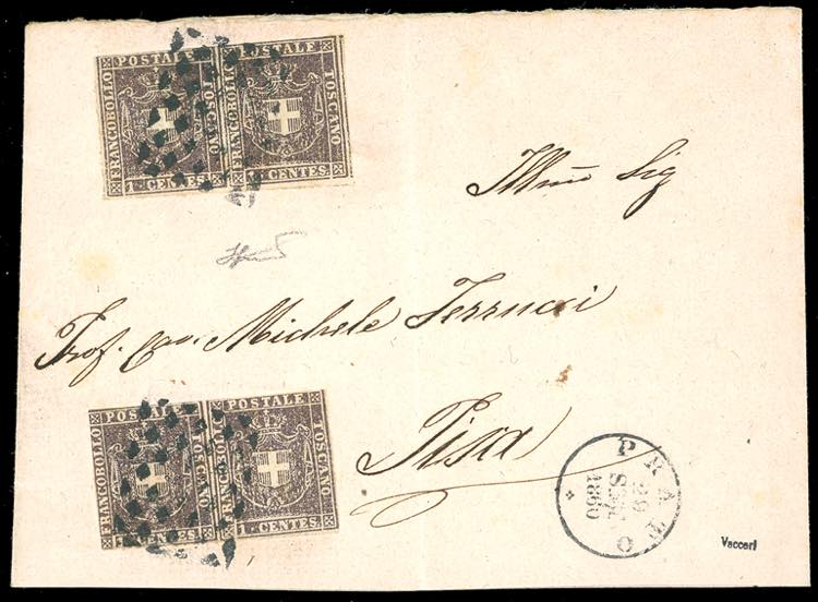1860 - 1 cent. violetto bruno ... 