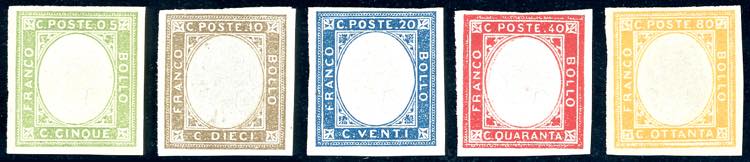 1861 - Non emessi, serie completa ... 