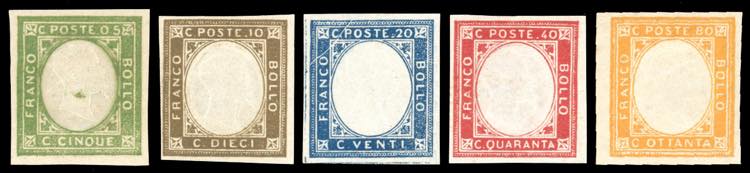 1861 - Non emessi, serie completa ... 