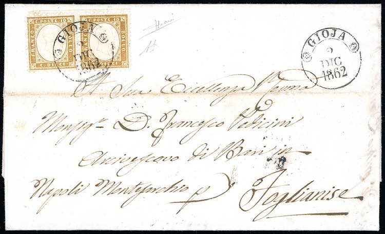 1862 - 10 cent. bistro giallastro ... 