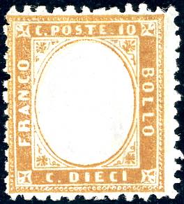 1862 - 10 cent. bistro arancio, ... 