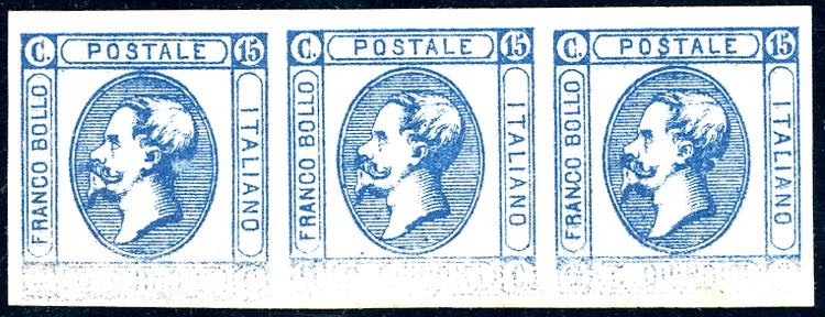 1863 - 15 cent. azzurro, I tipo, ... 