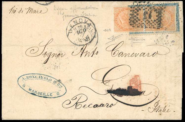 1871 - 20 cent. Cerere, coppia ... 