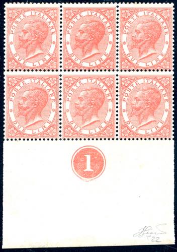 1866 - 2 lire scarlatto vivo, De ... 