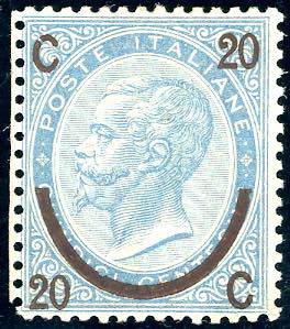 1865 - 20 cent. su 15 cent. Ferro ... 
