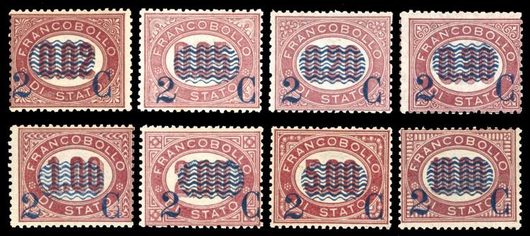 1878 - Servizio soprastampati, ... 