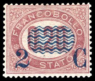 1878 - 2 cent. su 0,20 lire ... 