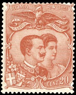 1896 - 20 cent. Nozze di Vittorio ... 