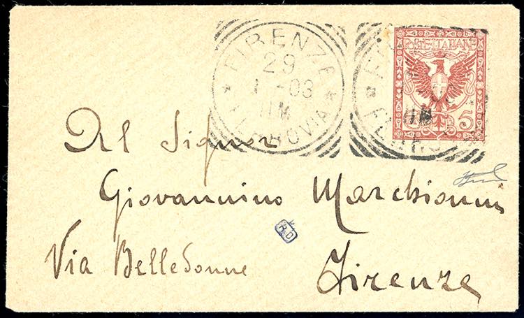 1903 - 5 cent. bruno lillaceo ... 