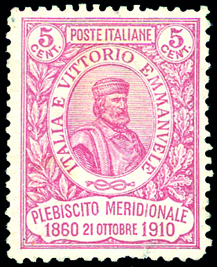 1910 - 5 + 5 cent. Garibaldi, ... 